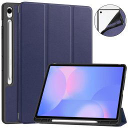 LEATHER Csuklós fedél Samsung Galaxy Tab S10 FE+ , kék