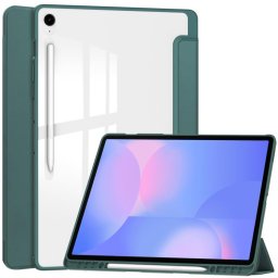 CRISTAL Flip tok Samsung Galaxy Tab S10 FE+ sötétzöld
