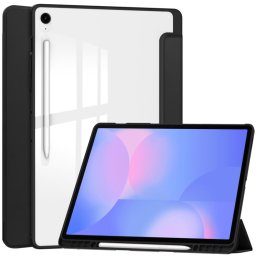CRISTAL Flip tok Samsung Galaxy Tab S10 FE+ fekete