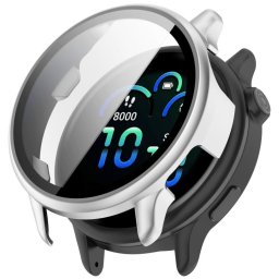 PC FULL COVER Műanyag borítás üveggel a Garmin Vivoactive 6 ezüst készülékhez