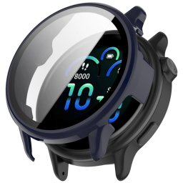 PC FULL COVER Műanyag borítás üveggel a Garmin Vivoactive 6-hoz, kék
