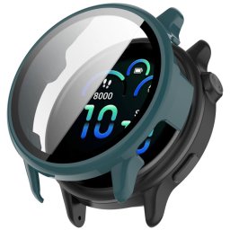 PC FULL COVER Műanyag borítás üveggel a Garmin Vivoactive 6-hoz, zöld