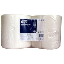 TORK Törlőpapír, tekercses, 25 cm átmérő, 2 rétegű, W2 rendszer, TORK "Általános", fehér