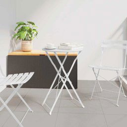 vidaXL Bisztróasztal Fehér Ø50x71 cm Porfestett acél