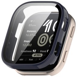 PC FULL COVER Műanyag fedél üveggel a Amazfit Bip 6 sötétkékhez
