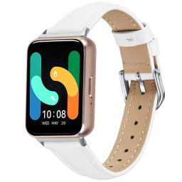 LEATHER bőrszíj Samsung Galaxy Fit3-hoz, fehér