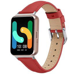 LEATHER bőrszíj Samsung Galaxy Fit3-hoz, piros