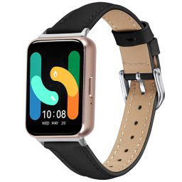 LEATHER bőrszíj Samsung Galaxy Fit3-hoz, fekete
