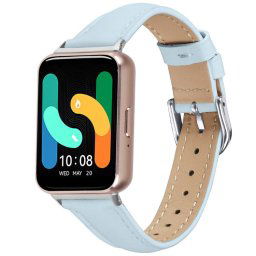 LEATHER bőrszíj Samsung Galaxy Fit3-hoz világoskék