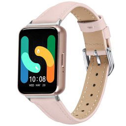 LEATHER bőrszíj Samsung Galaxy Fit3-hoz világos rózsaszín