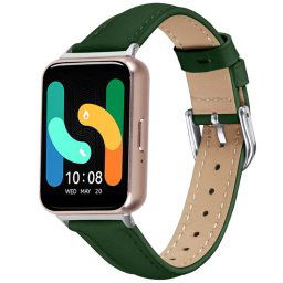 LEATHER bőrszíj Samsung Galaxy Fit3-hoz sötétzöld