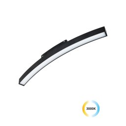 VIOKEF 4282100 Magnetic CURVY 48V-os íves sínrendszeres lineáris LED lámpa, 12W, 3000K, 516 lm, 35 cm, fekete