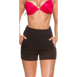 Rövidnadrág fekete csinos short S-M méret