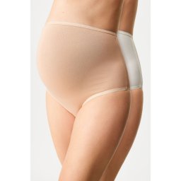 2PACK Magasderekú kismama alsó bézs-krémszínű L