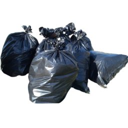 Fekete, erős zsák, környezetbarát, 70 x 75 cm (80 l), LDPE, 25 db