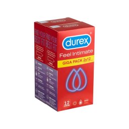 Durex Feel Intimate - vékonyfalú óvszer csomag (2x12db)