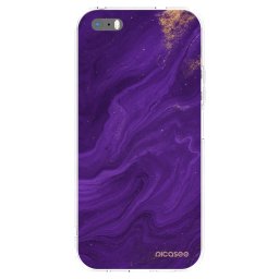 Átlátszó szilikon tok az alábbi mobiltelefonokra Apple iPhone 5/5S/SE - Purple
