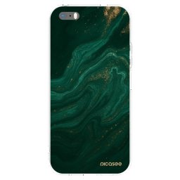 Átlátszó szilikon tok az alábbi mobiltelefonokra Apple iPhone 5/5S/SE - Green
