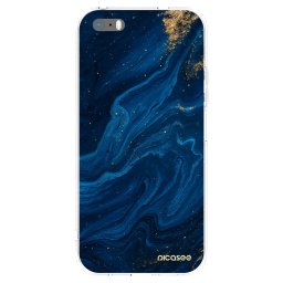 Átlátszó szilikon tok az alábbi mobiltelefonokra Apple iPhone 5/5S/SE - Blue