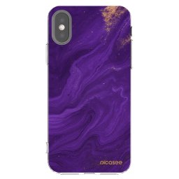 Átlátszó szilikon tok az alábbi mobiltelefonokra Apple iPhone X/XS - Purple