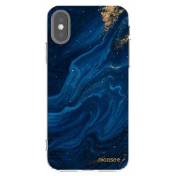 Átlátszó szilikon tok az alábbi mobiltelefonokra Apple iPhone X/XS - Blue