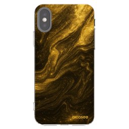 Átlátszó szilikon tok az alábbi mobiltelefonokra Apple iPhone X/XS - Black
