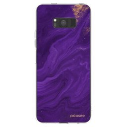 Átlátszó szilikon tok az alábbi mobiltelefonokra Samsung Galaxy S8 G950F - Purple