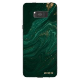 Átlátszó szilikon tok az alábbi mobiltelefonokra Samsung Galaxy S8 G950F - Green