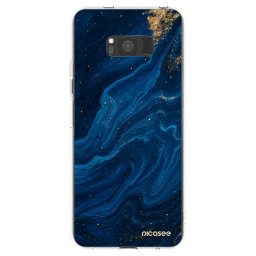Átlátszó szilikon tok az alábbi mobiltelefonokra Samsung Galaxy S8 G950F - Blue