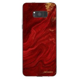 Átlátszó szilikon tok az alábbi mobiltelefonokra Samsung Galaxy S8 G950F - Red