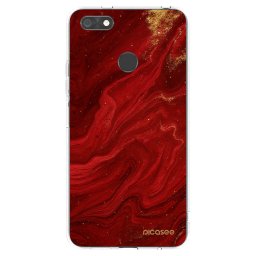 Átlátszó szilikon tok az alábbi mobiltelefonokra Huawei P9 Lite Mini - Red