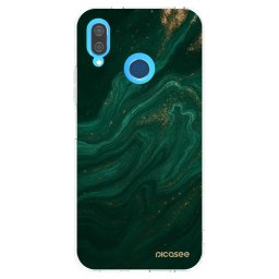 Átlátszó szilikon tok az alábbi mobiltelefonokra Huawei P20 Lite - Green