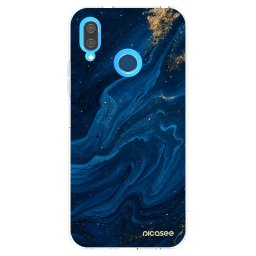 Átlátszó szilikon tok az alábbi mobiltelefonokra Huawei P20 Lite - Blue