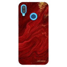 Átlátszó szilikon tok az alábbi mobiltelefonokra Huawei P20 Lite - Red