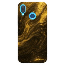Átlátszó szilikon tok az alábbi mobiltelefonokra Huawei P20 Lite - Black