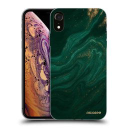 Fekete szilikon tok az alábbi mobiltelefonokra Apple iPhone XR - Green