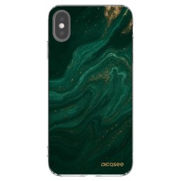 Átlátszó szilikon tok az alábbi mobiltelefonokra Apple iPhone XS Max - Green