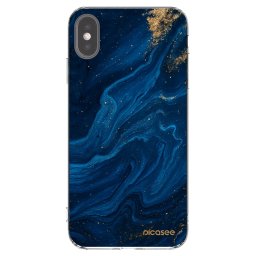 Átlátszó szilikon tok az alábbi mobiltelefonokra Apple iPhone XS Max - Blue