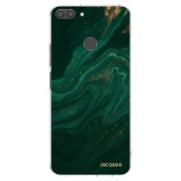 Átlátszó szilikon tok az alábbi mobiltelefonokra Huawei P Smart - Green