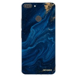 Átlátszó szilikon tok az alábbi mobiltelefonokra Huawei P Smart - Blue