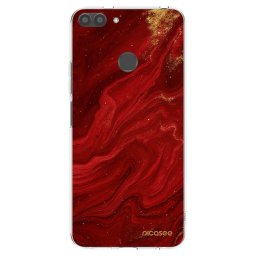 Átlátszó szilikon tok az alábbi mobiltelefonokra Huawei P Smart - Red