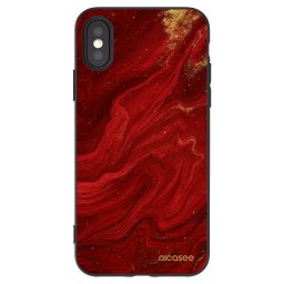 Fekete szilikon tok az alábbi mobiltelefonokra Apple iPhone X/XS - Red