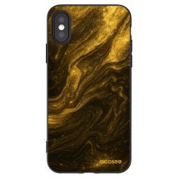 Fekete szilikon tok az alábbi mobiltelefonokra Apple iPhone X/XS - Black