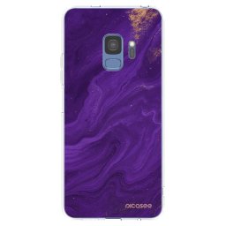 Átlátszó szilikon tok az alábbi mobiltelefonokra Samsung Galaxy S9 G960F - Purple