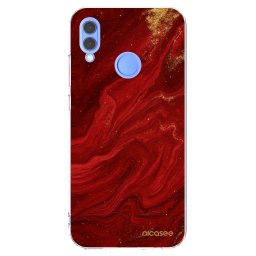 Átlátszó szilikon tok az alábbi mobiltelefonokra Huawei P Smart 2019 - Red