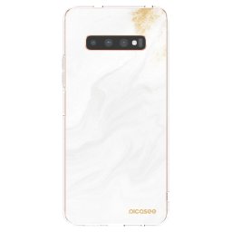 Átlátszó szilikon tok az alábbi mobiltelefonokra Samsung Galaxy S10 Plus G975 - White