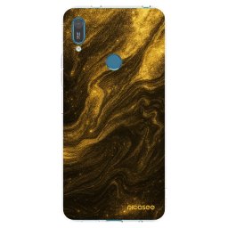 Átlátszó szilikon tok az alábbi mobiltelefonokra Huawei Y7 2019 - Black