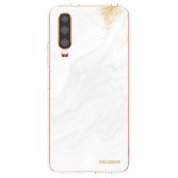 Átlátszó szilikon tok az alábbi mobiltelefonokra Huawei P30 - White