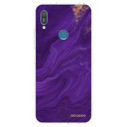 Átlátszó szilikon tok az alábbi mobiltelefonokra Huawei Y6 2019 - Purple