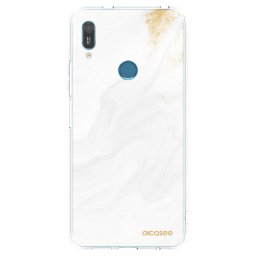 Átlátszó szilikon tok az alábbi mobiltelefonokra Huawei Y6 2019 - White
